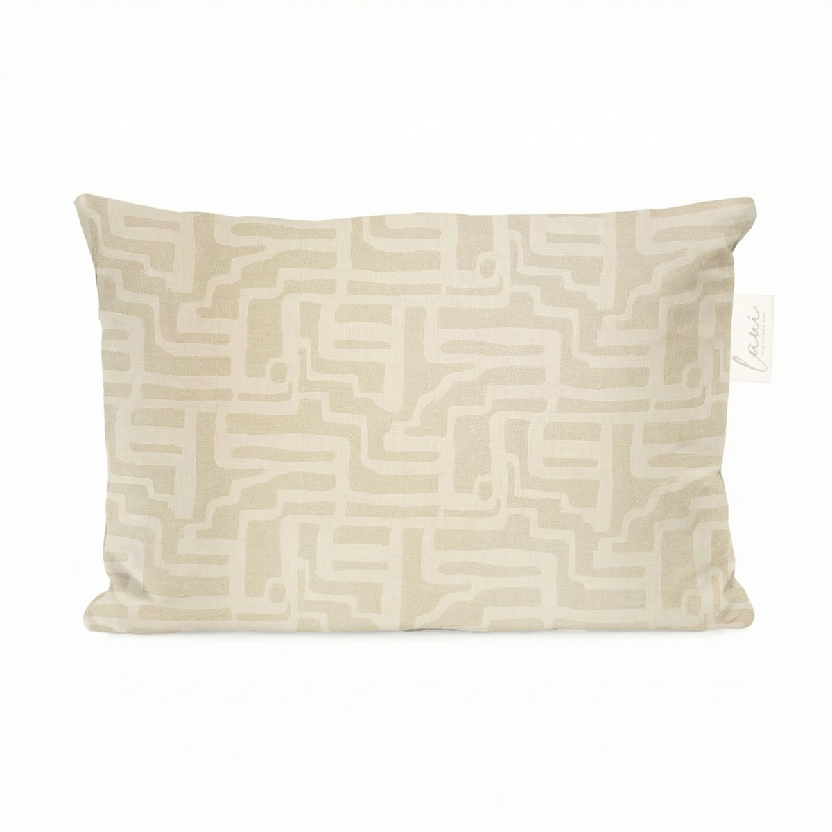 Laui Lounge outdoor kussen Riddle Plaster 60x40 cm in kalkwit met fijn dessin
