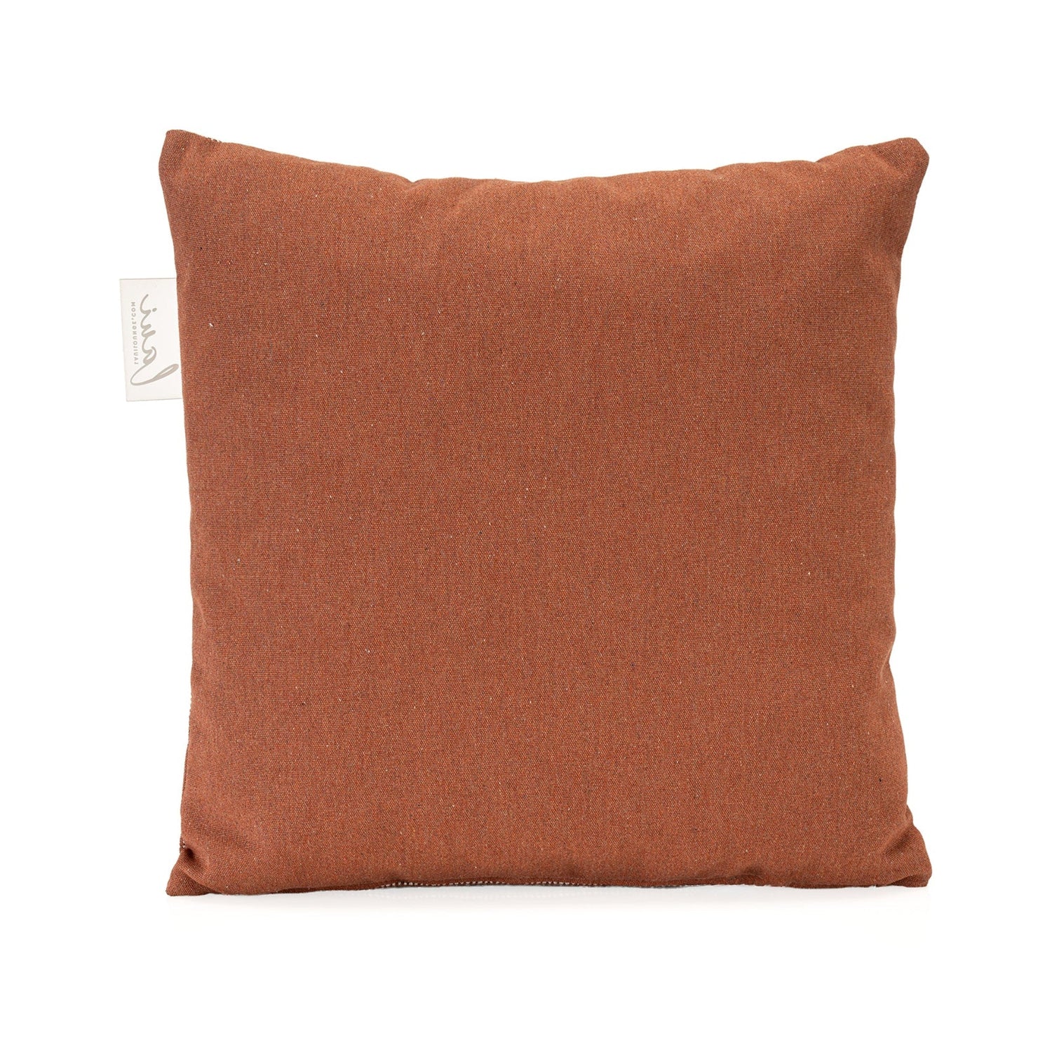 Achterkant in Heritage Rust van het Laui Lounge kussen Slow Alezan 50x50 cm