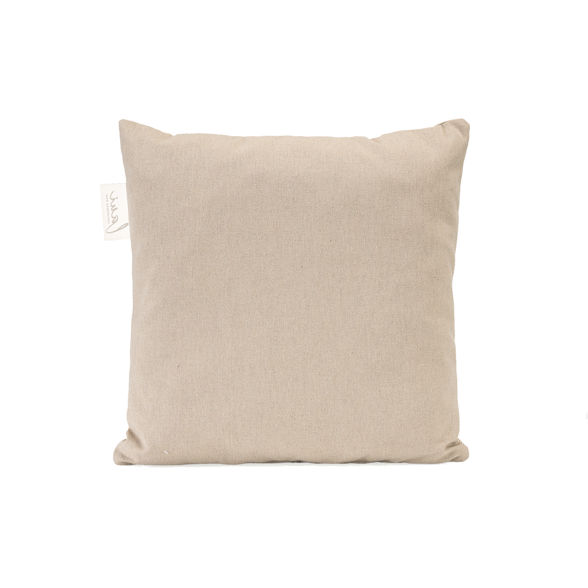 Achterkant in Heritage Papyrus van het Laui Lounge kussen Slow Farafra 50x50 cm