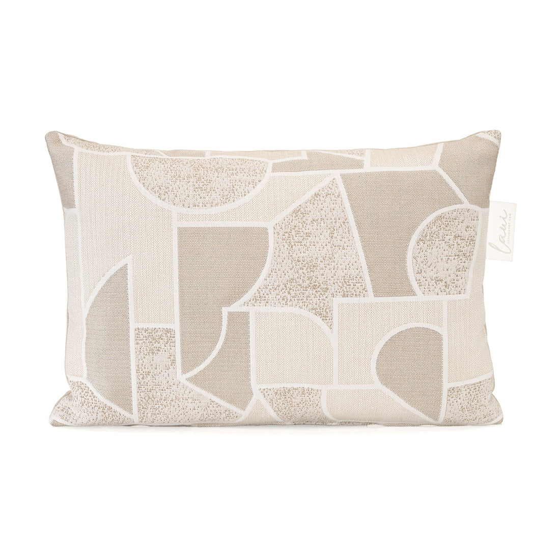 Laui Lounge outdoor kussen Territory Alum 60x40 cm in zacht kleigrijs met dessin