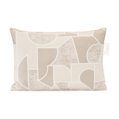 Laui Lounge outdoor kussen Territory Alum 60x40 cm in zacht kleigrijs met dessin