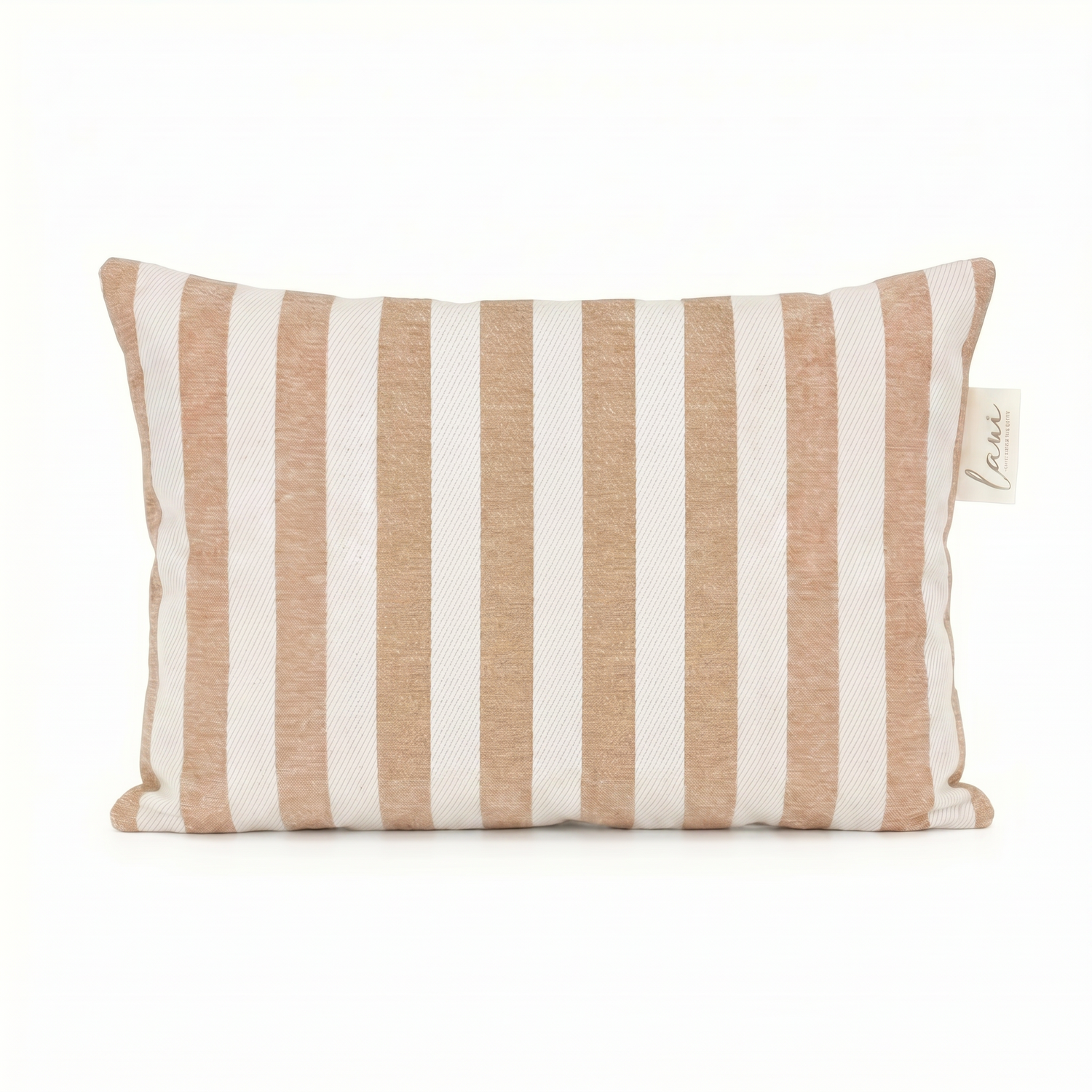 Laui Lounge outdoor kussen The Riviera Alderwood 60x40 cm met warm bruin streepdessin
