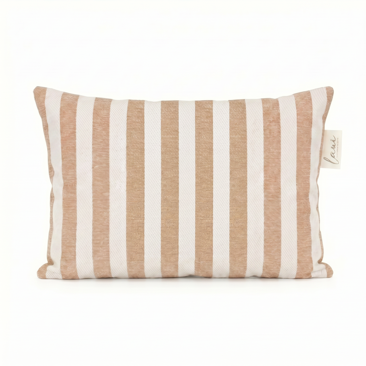 Laui Lounge outdoor kussen The Riviera Alderwood 60x40 cm met warm bruin streepdessin