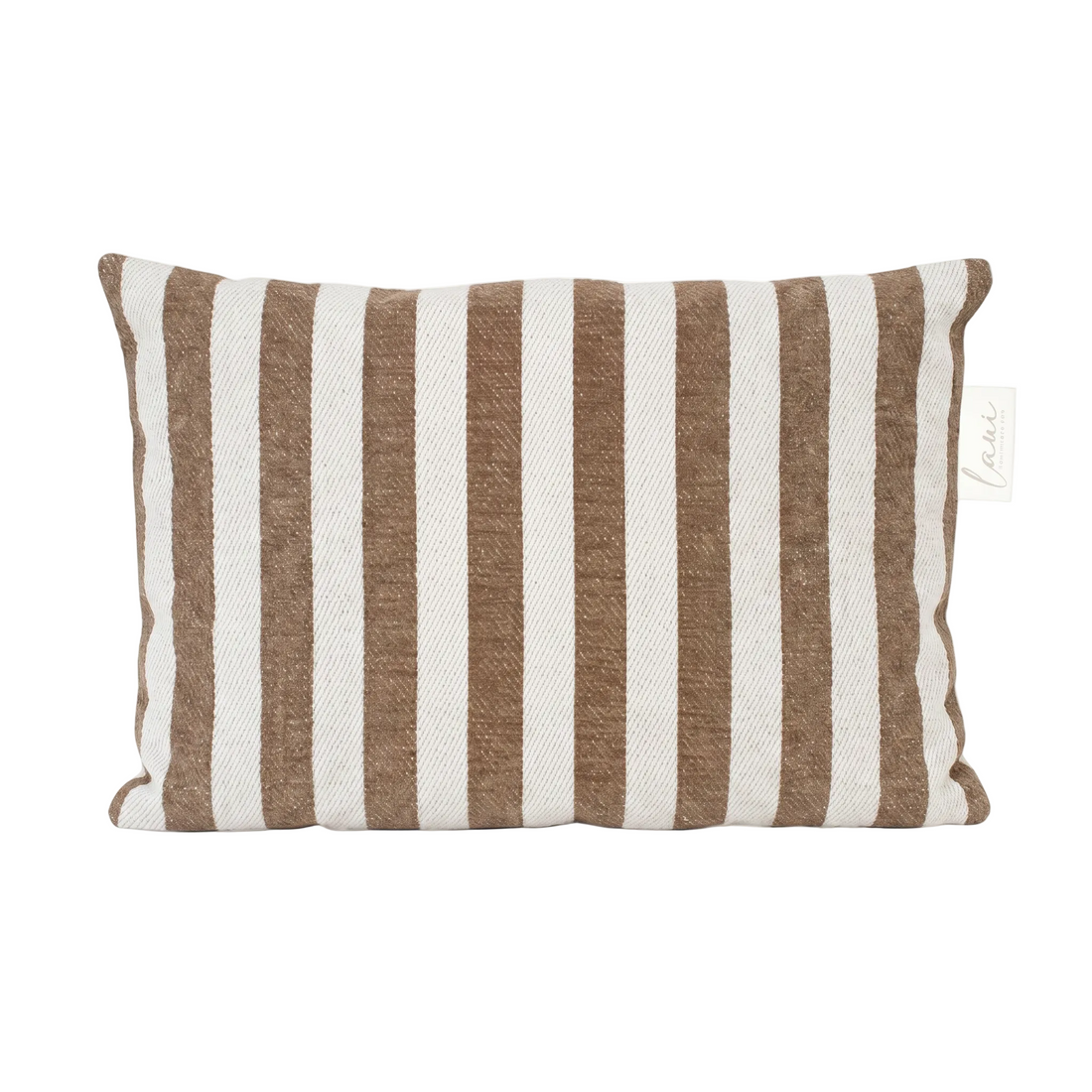 Laui Lounge outdoor kussen The Riviera Burdock 60x40 cm, gestreept lendenkussen in olijfgroen