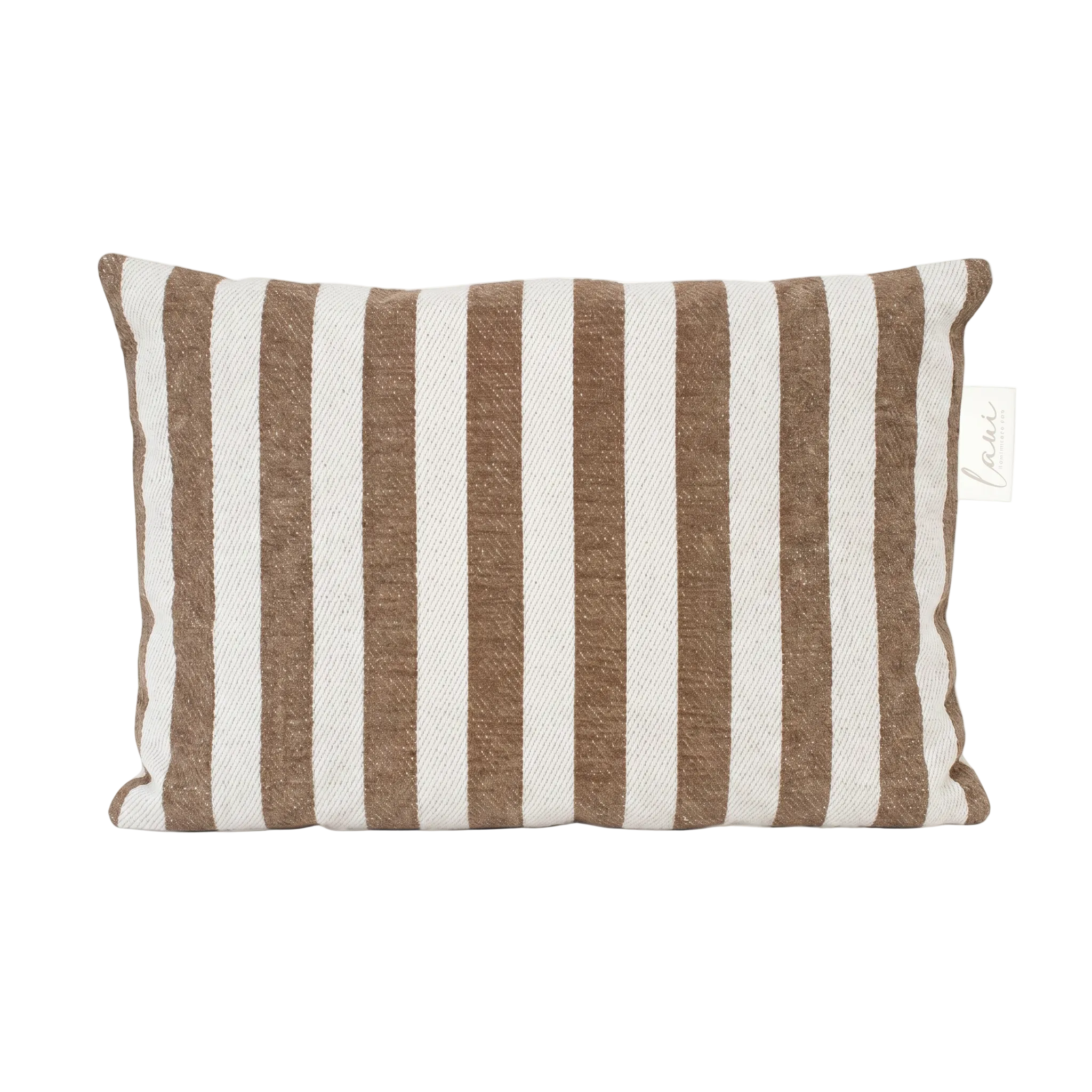 Laui Lounge outdoor kussen The Riviera Burdock 60x40 cm, gestreept lendenkussen in olijfgroen