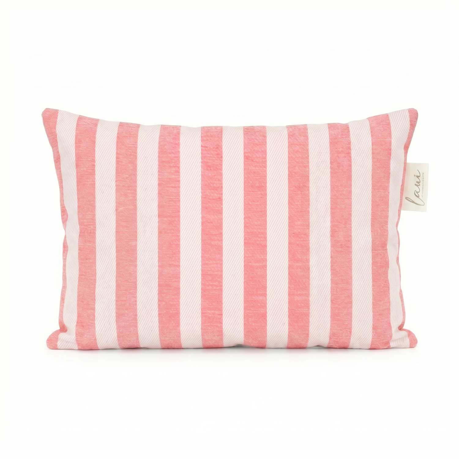 Laui Lounge outdoor kussen The Riviera Sorbet 60x40 cm, roze gestreept lendenkussen
