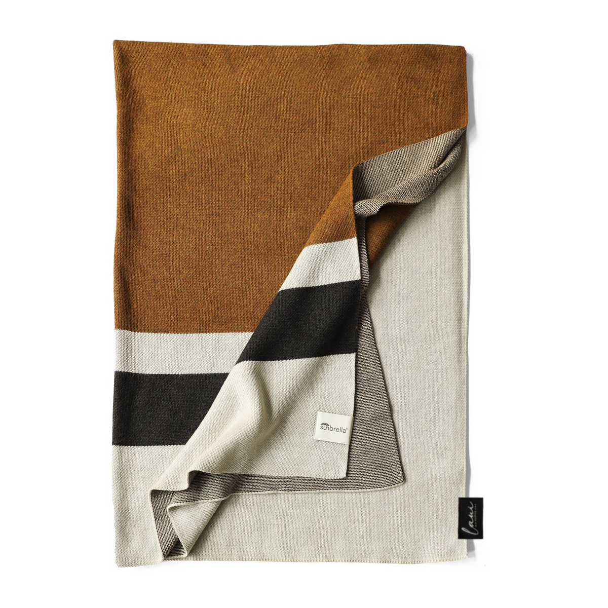 Laui Lounge Outdoor Plaid Terra Stripe 130x180 cm met warme terracotta strepen