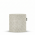 Laui Lounge Outdoor Pouf Block Stonewash Ø44x46 cm met blokdessin in zand en grijsblauw