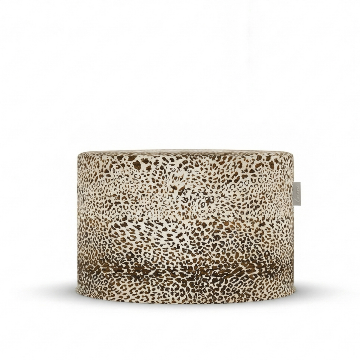 Laui Lounge Outdoor Pouf Camo Coconut Ø68x35 cm, brede ronde poef in kokostinten