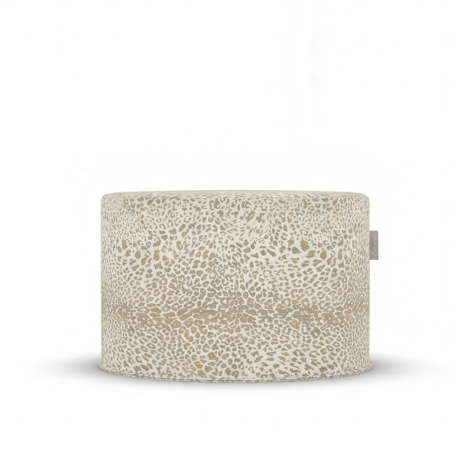 Laui Lounge Outdoor Pouf Camo Fallow Ø68x35 cm, brede ronde poef in bruingroen