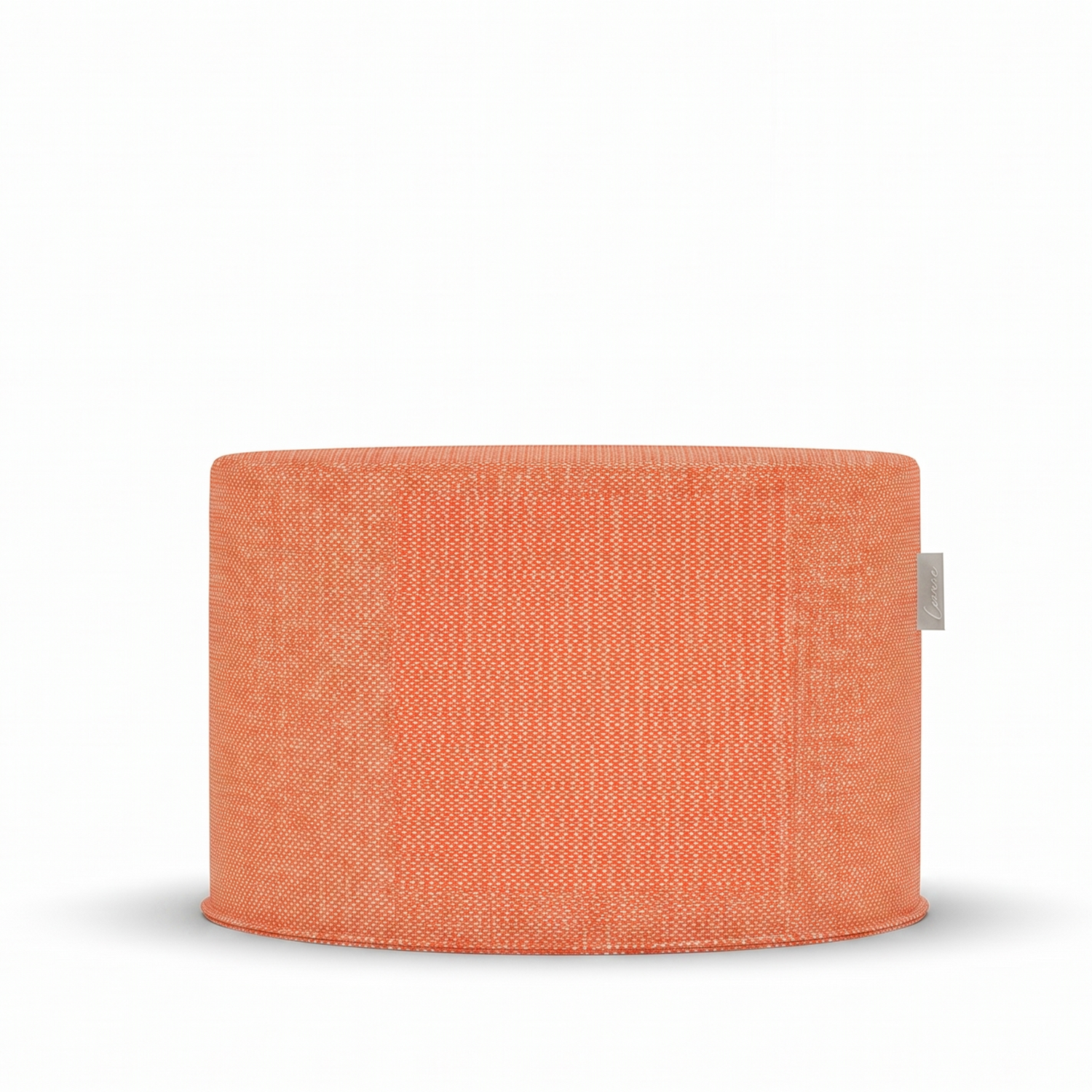 Laui Lounge Original Outdoor Pouf Orange, brede ronde oranje poef van Ø68x35 cm
