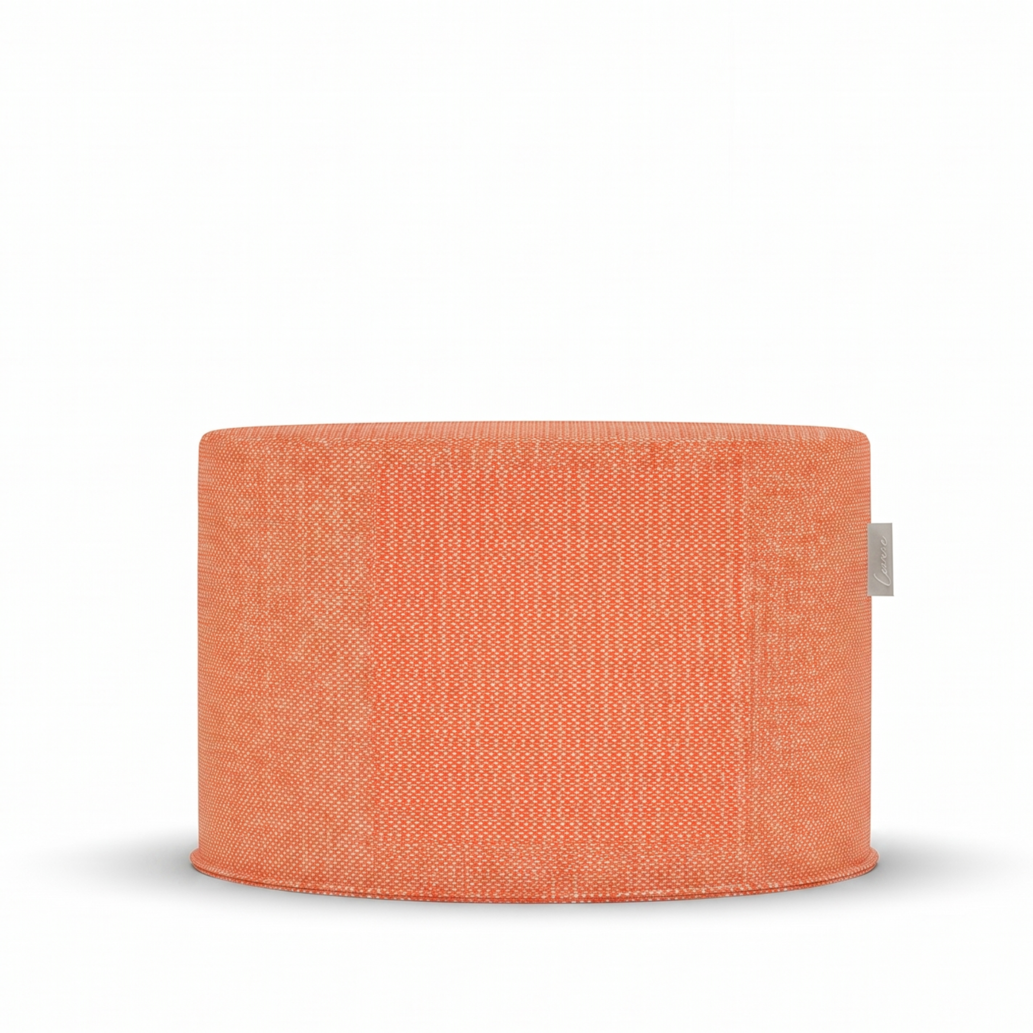 Laui Lounge Original Outdoor Pouf Orange, brede ronde oranje poef van Ø68x35 cm
