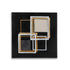 Painting Square Canvas/Wood Black/Gold - Schilderij - J-Line - livinglovely.nl
