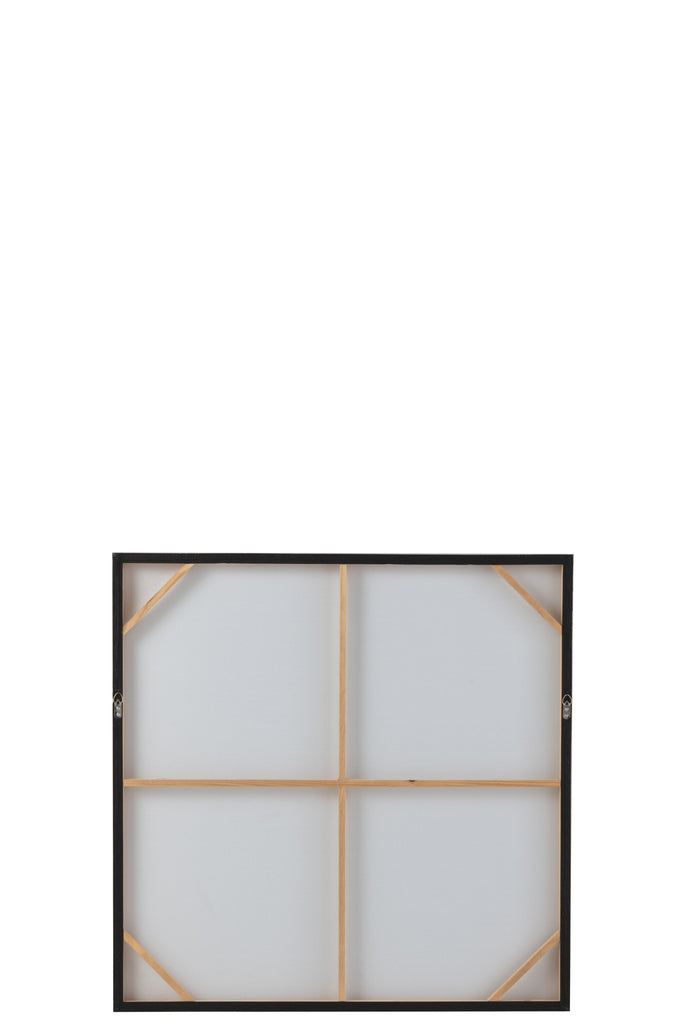 Painting Square Canvas/Wood Black/Gold - Schilderij - J-Line - livinglovely.nl