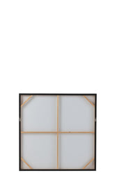 Painting Square Canvas/Wood Black/Gold - Schilderij - J-Line - livinglovely.nl