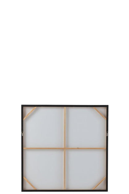 Painting Square Canvas/Wood Black/Gold - Schilderij - J-Line - livinglovely.nl