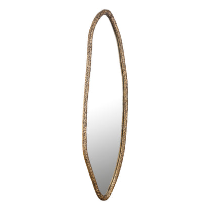 Paislie Brass Organic Shaped Mirror Oval 56x3x150cm PTMD - Spiegel - PTMD - livinglovely.nl