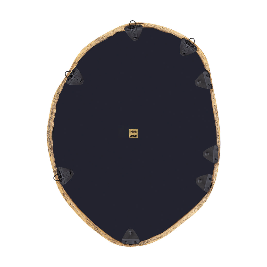 Paislie Brass Organic Shaped Mirror Round 56x3x72cm PTMD - Spiegel - PTMD - livinglovely.nl