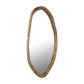 Paislie Brass Organic Shaped Mirror Round 56x3x72cm PTMD - Spiegel - PTMD - livinglovely.nl