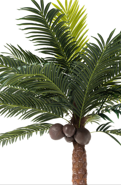 Palmboom Met 4 Kokosnoten In Pot Kunststof Groen H350cm J-Line