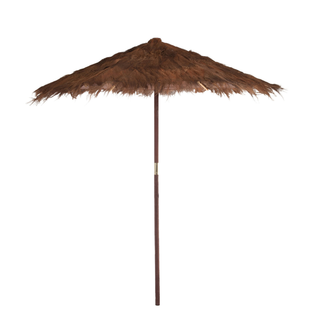 Parasol Cocobladeren Bruin Large Ø290cm J-Line - Parasol - J-Line - livinglovely.nl