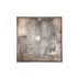 Pathe Brown Canvas Painting Rough Pattern Square van PTMD, bruin vierkant canvas schilderij op witte achtergrond