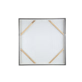 Pathe Brown Canvas Painting Rough Pattern Square van PTMD, zijaanzicht van het canvas op witte achtergrond