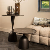 Patras side table brown marble - Bijzettafel - PTMD - livinglovely.nl