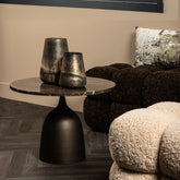 Patras side table brown marble - Bijzettafel - PTMD - livinglovely.nl