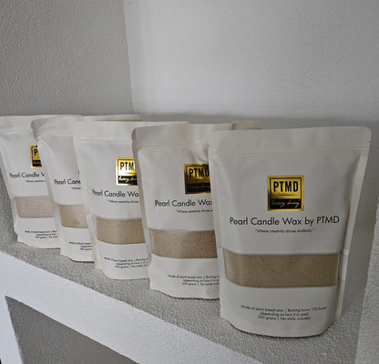 Pearl Candle Wax 500gr Beige PTMD - Kaars - PTMD - livinglovely.nl