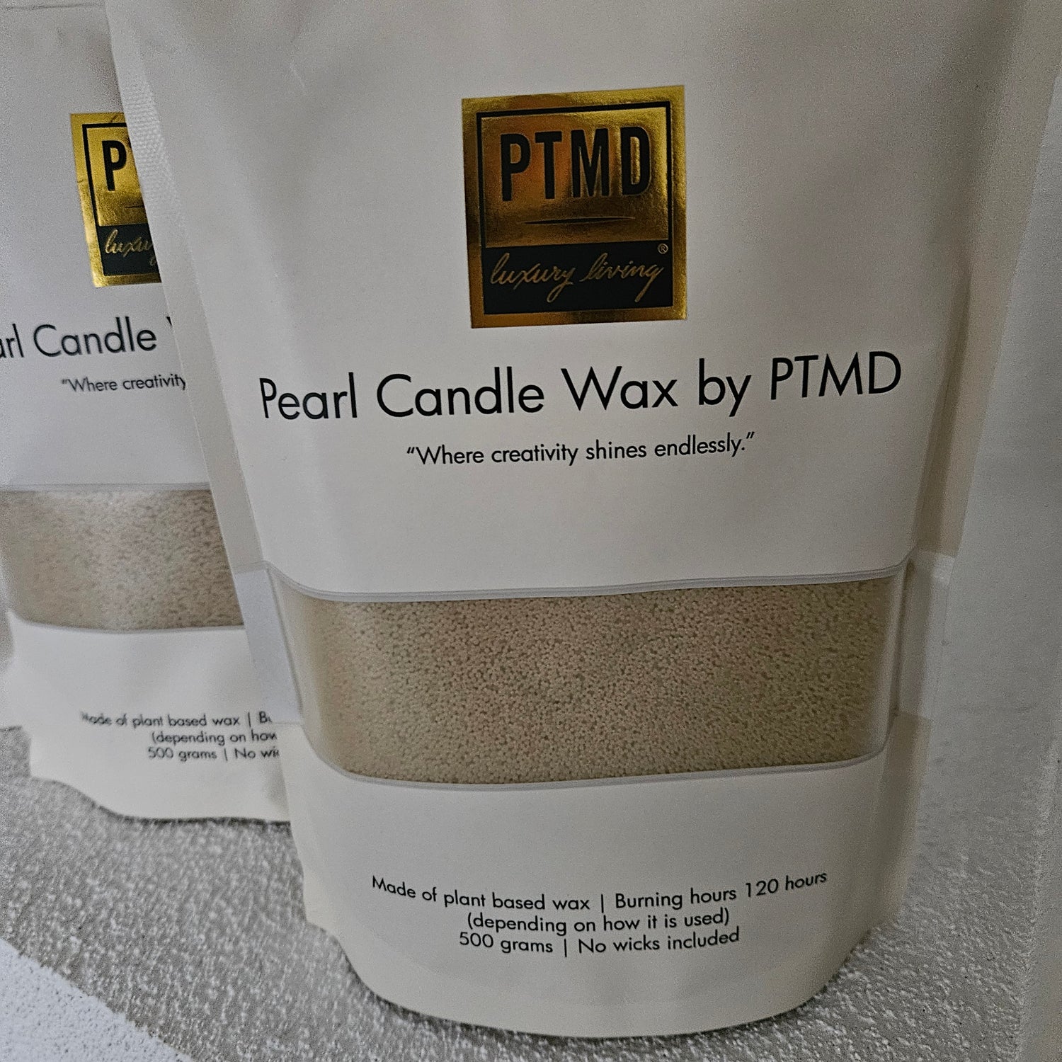 Pearl Candle Wax 500gr Beige PTMD - Kaars - PTMD - livinglovely.nl