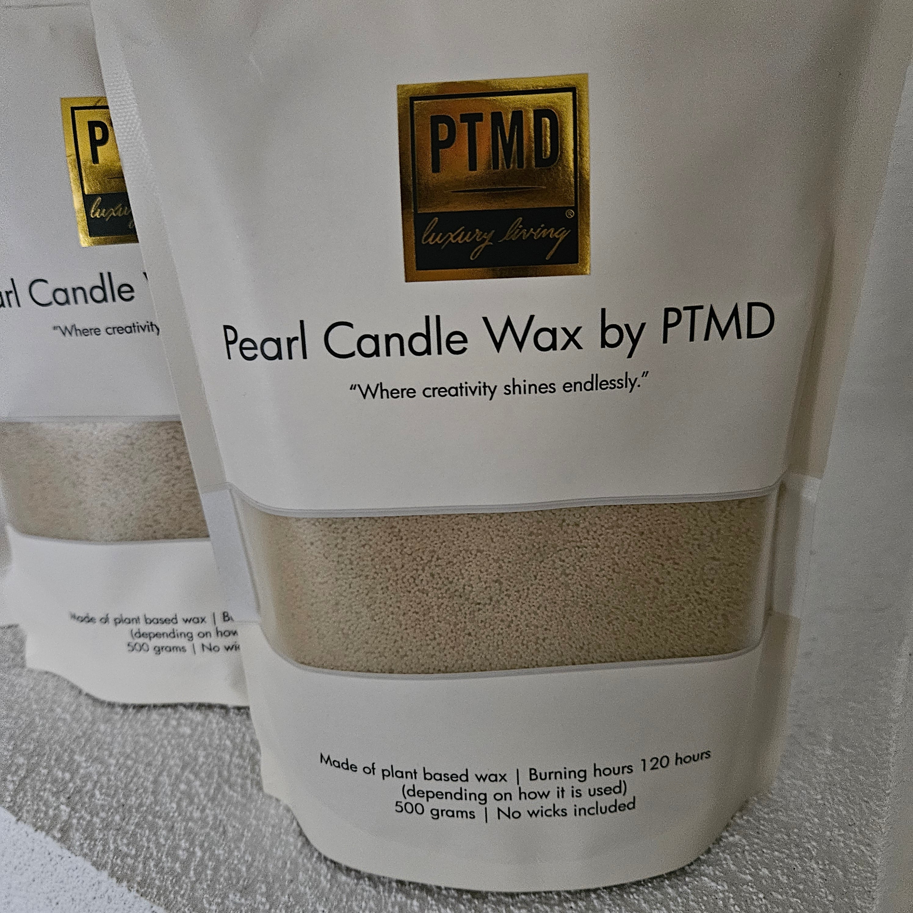 Pearl Candle Wax 500gr Beige PTMD - Kaars - PTMD - livinglovely.nl