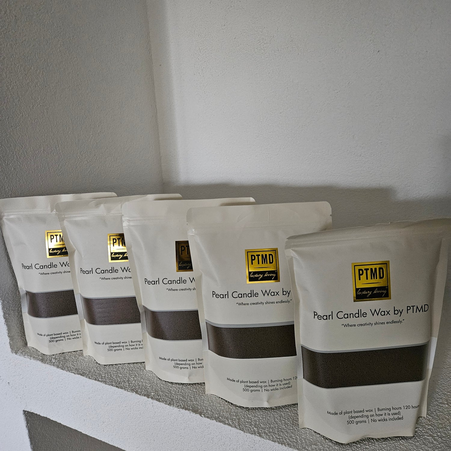 Pearl Candle Wax 500gr Bruin PTMD - Kaars - PTMD - livinglovely.nl