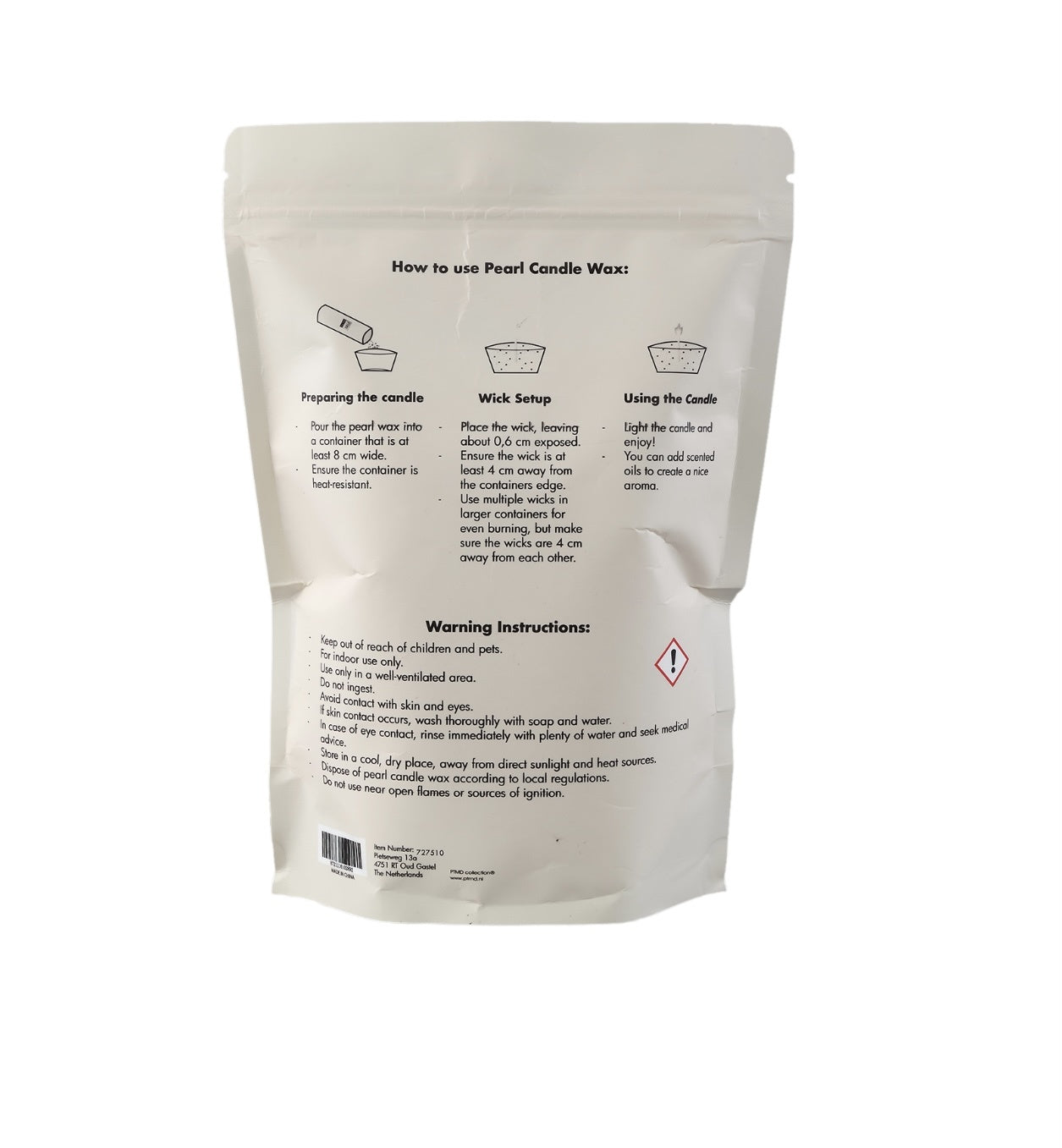 Pearl Candle Wax 500gr Pink PTMD - Kaars - PTMD - livinglovely.nl