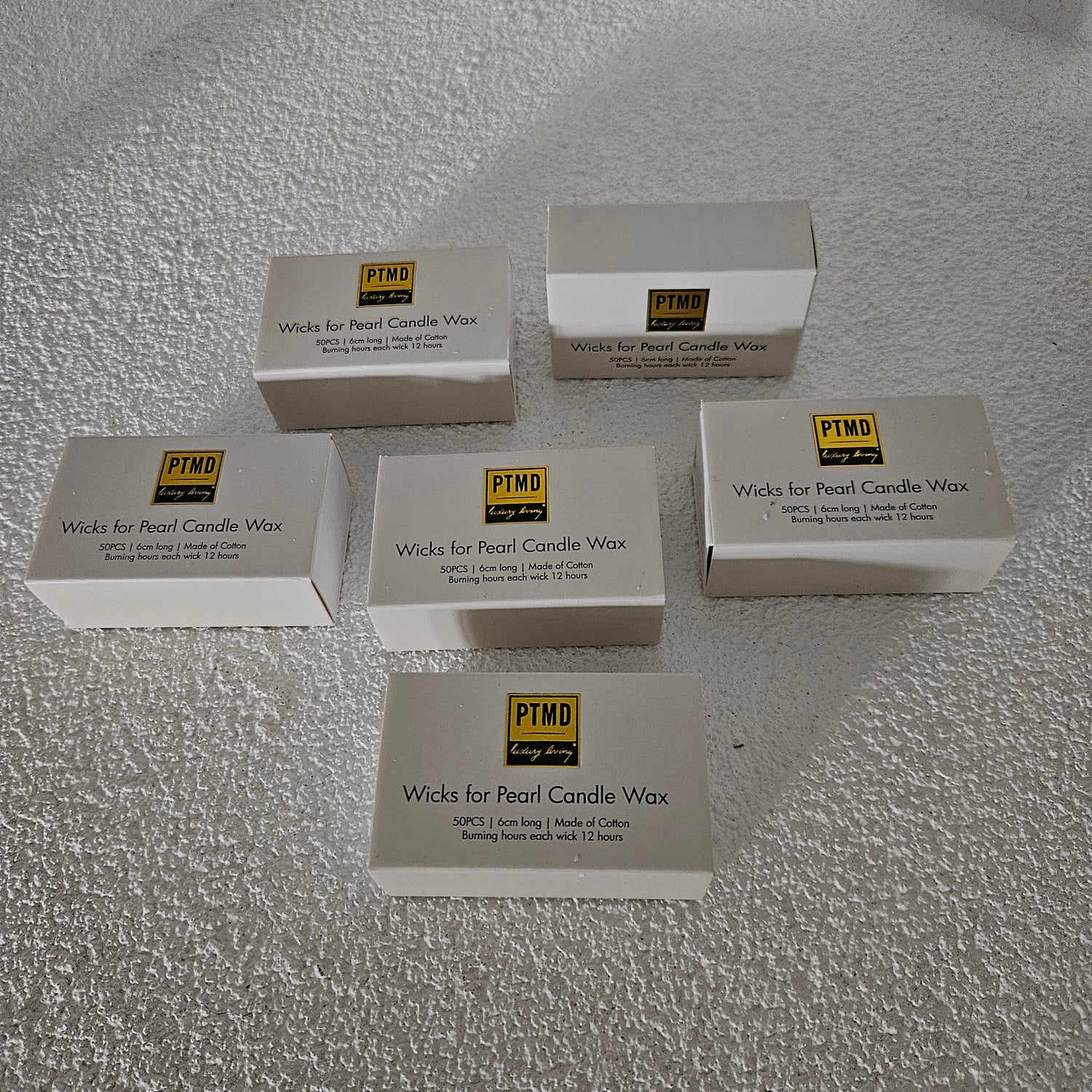 Pearl Candle Wax Wick Box 50 stuks 6cm lang PTMD - - PTMD - livinglovely.nl