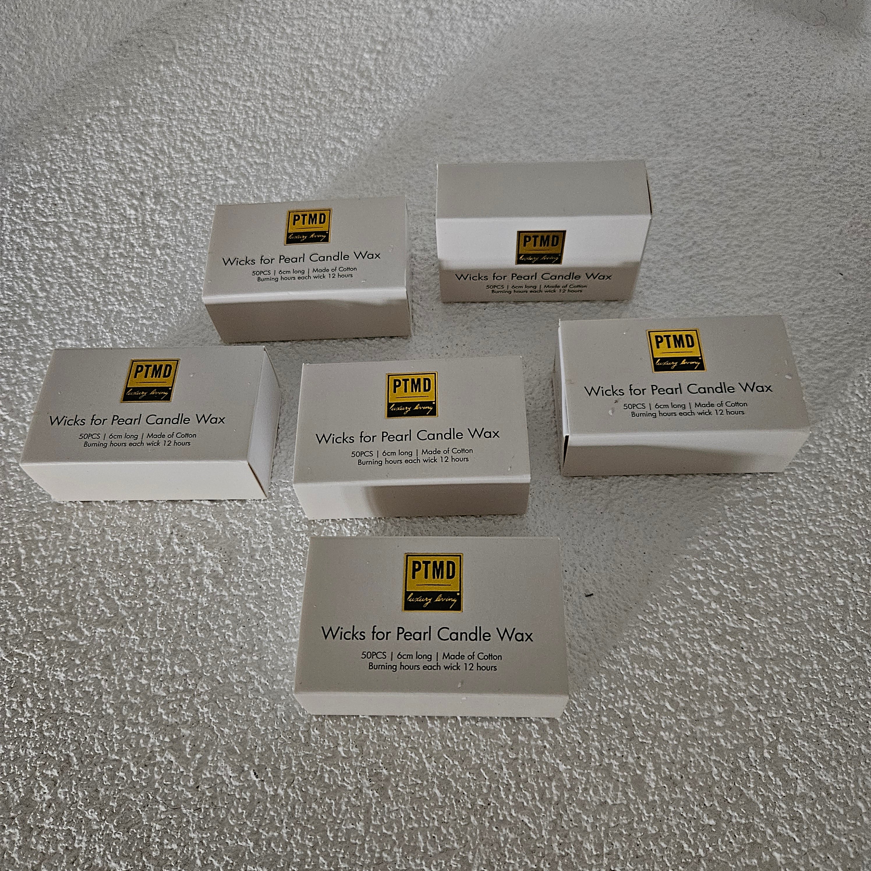 Pearl Candle Wax Wick Box 50 stuks 6cm lang PTMD - - PTMD - livinglovely.nl