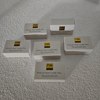 Pearl Candle Wax Wick Box 50 stuks 6cm lang PTMD - - PTMD - livinglovely.nl