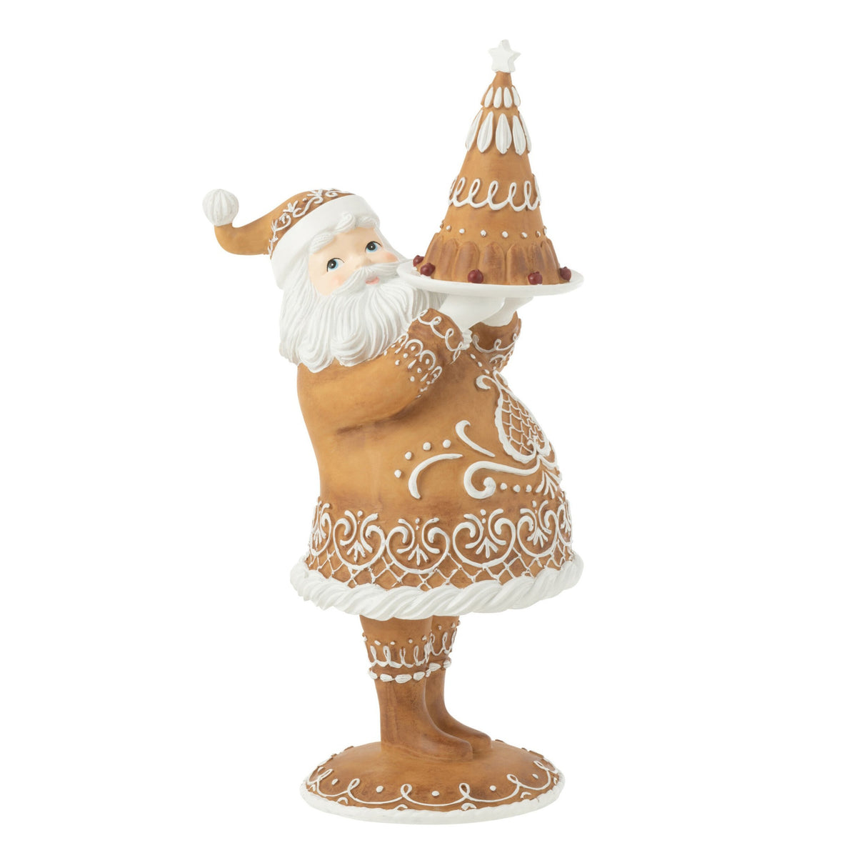 Peperkoek Kerstman Cake Resine Bruin J-Line