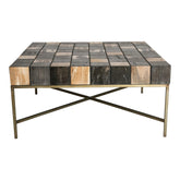 Petrified Laminate Gemeleerd Koffietafel Goud Frame PTMD , Salontafel , PTMD , livinglovely.nl