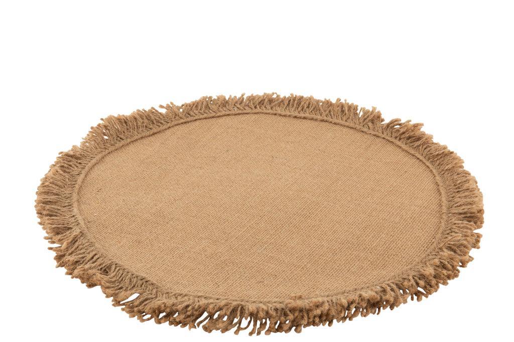 Placemat Jute Natural - Placemat - J-Line - livinglovely.nl