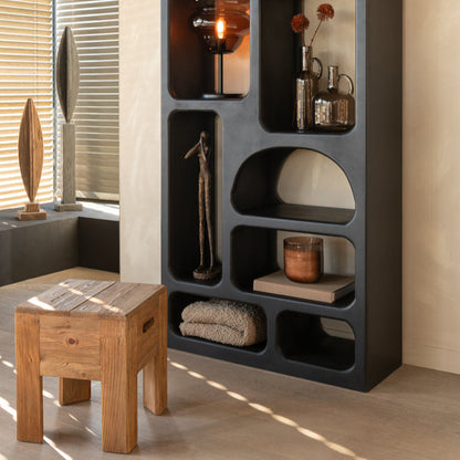 Plaid Kwasten Katoen Donker Beige 130x180cm - Poef - J-Line - livinglovely.nl