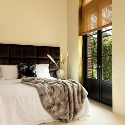 Plaid Linde Grijs Fluweel in Giftbox - 220 x 240 cm PTMD - Poef - PTMD - livinglovely.nl