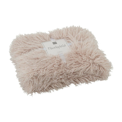 Plaid Moutie Polyester Beige 130x180cm J-Line