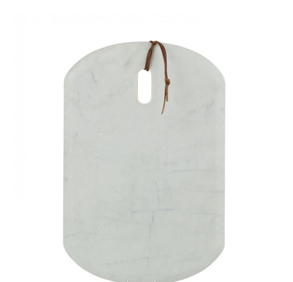 Plank Rechthoek Marmer Wit Small - Serveerplank - J-Line - livinglovely.nl