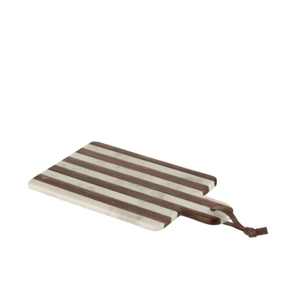 Plank Rechthoekig Streep Marmer Wit/Bruin Small J-Line