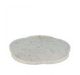 Plateau Bloem Roterend Marmer Wit - Plateau - J-Line - livinglovely.nl