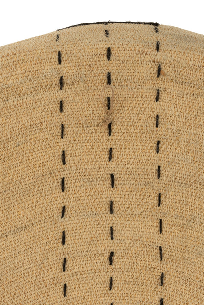 Plateau Muurdecoratie Stippellijnen Zeegras Naturel/Zwart - Wanddecoratie - J-Line - livinglovely.nl