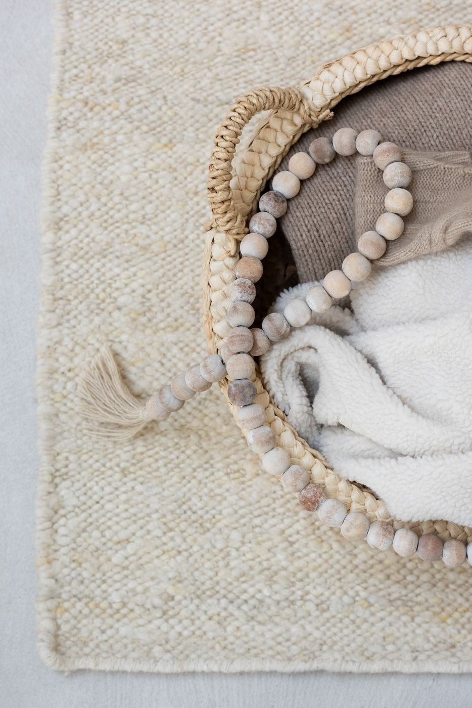 Plateau Rond Maiskolfbladeren/Multiplex Naturel Set van 2 - Plateau - J-Line - livinglovely.nl