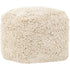 Poef Celeste Beige van MUST Living in beige, 100% polyester, volledig in beeld op een neutrale achtergrond