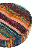 Poef Chindi Rond Katoen/Polyester Mix - Poef - J-Line - livinglovely.nl